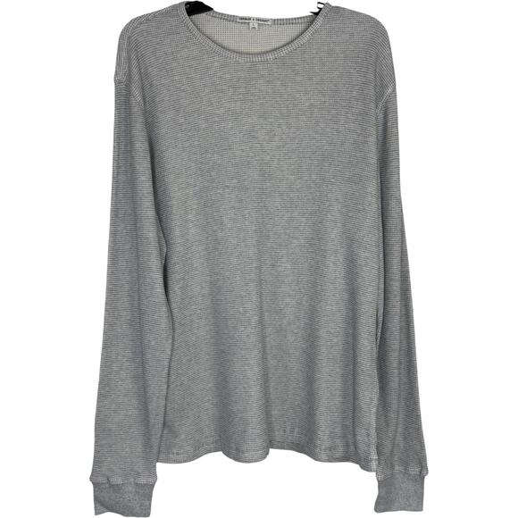 Threads 4 Thought Organic Cotton Waffle Knit Long Sleeve Top Size L Gray Neutral - Picture 1 of 13